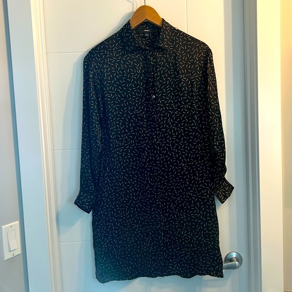 DIESEL 100% Silk Matchstick Printed Dress - Picture 2 of 10